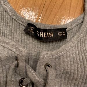 SHEIN Tops - Gray Bodysuit SHEIN Tops - Gray Bodysuit